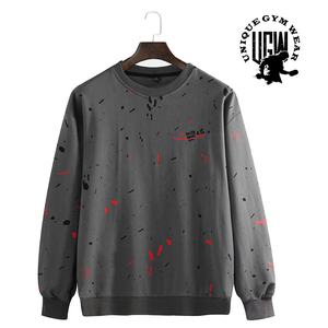 Sudaderas de calle de verano hechas a medida de alta calidad para hombres Cool Colorful Graffiti Printing Anti-Shrink Terry Precio al por mayor - Product Image 2