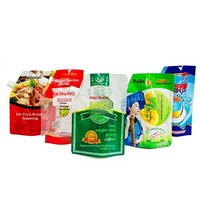 Sachet Doypack à bec verseur en aluminium composite pour assaisonnements, sauces barbecue et tomate, sur mesure Hx5003