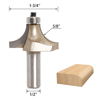Fraise à rainurer ronde à coin arrondi en carbure de 1/2 po, personnalisable OEM, outil de travail du bois avec fraise à bout revêtu