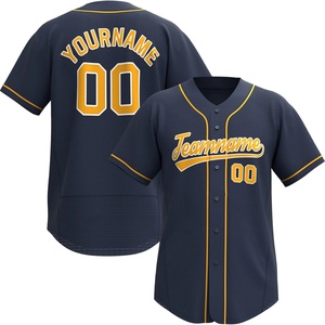 Uniforme Deportivo Personalizado Estampado y Cosido, Camiseta de Manga Corta con Cuello en V, de Secado Rápido, Spandex/Poliéster, Unisex, para Béisbol - Product Image 4