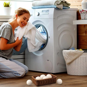 Handy Laundry Wool Dryer Balls - Natural Fabric Softener, Reusable, Reduces Clothing Wrinkles and Saves Drying Time - Product Image 3