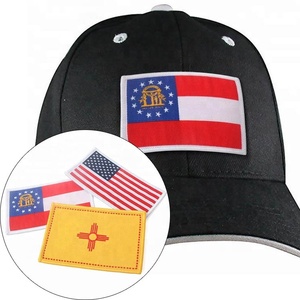 Merrow Border Design Custom American National Flag Logo Weaving Woven <strong>Patches</strong> for Sportswear and Hat - Product Image 1