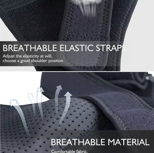 Penyangga Lengan Fashion, Imobilisasi Bahu, Neoprena, Bernapas, Kompresi, Fleksibel, Unisex, Satu Ukuran, Pembalut Bahu, Hitam - Product Image 5