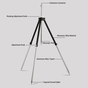 Trépied de canne à pêche pliable portable en alliage d'aluminium Trépied de canne à pêche réglable - Product Image 4