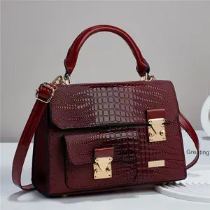 wholesale women bags fashion trend high-grade women stone pattern handbags tote bag with metal buckle for travel