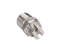 Nosel Semprot Tekanan Tinggi Stainless Steel Ukuran 1/8" 1/4" 3/8" Pola Kipas Datar Baru Teejet Ulir BSPT/NPT 0-110 Spray