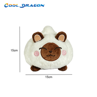 COOL DRAGON Peluche animale de dessin animé Chat Ail et Marmotte Blanche, Jouet pour machine à griffes, Prise en charge de la vente en gros et de la personnalisation