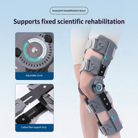 Attelle de genou articulée en aluminium avec réglage de l'extension et de la flexion, support orthopédique pour fixation du genou, récupération post-chirurgicale