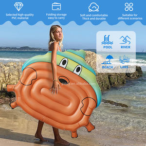 प्यारा क्रैब स्विमिंग पूल फ्लोटिंग लाउजर क्राफ्ट गद्दे वयस्क बच्चों में 71 pvc फ्लोट्स मैट इन्फ्लेटेबल क्रिसमस - Product Image 2