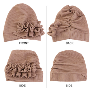 Nouveau turban fleuri, <span class=keywords><strong>bonnet</strong></span> chimio, <span class=keywords><strong>bonnet</strong></span> souple, chapeau pour la perte de <span class=keywords><strong>cheveux</strong></span>, turban torsadé - Product Image 3
