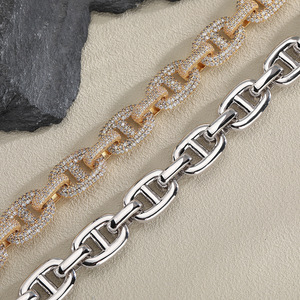 Bijoux hip hop glacés <span class=keywords><strong>Bracelet</strong></span> à maillons en grains <span class=keywords><strong>de</strong></span> <span class=keywords><strong>café</strong></span> en zircon cubique <span class=keywords><strong>Bracelet</strong></span> épais en <span class=keywords><strong>diamant</strong></span> plaqué or pour hommes et femmes - Product Image 6