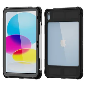 Shellbox wholesale IP68 waterproof shockproof tablet case for iPad 10th GEN 2022 10.9 inch with free holder and lanyard