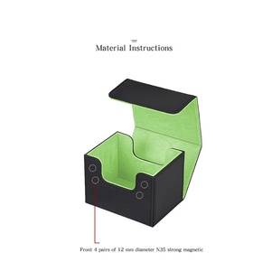 Boîte de booster de jeu de cartes en cuir PU, couleur personnalisée, haute qualité, boîte de jeu de cartes à collectionner personnalisée, boîte de jeu de cartes à collectionner originale PokiMon, boîte de jeu de cartes à collectionner, 100 pièces - Product Image 2