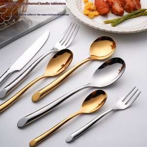 Venta al por mayor logotipo personalizado Hotel cocina cubiertos cuchillo tenedor cuchara conjunto de acero inoxidable de alta calidad - Product Image 3