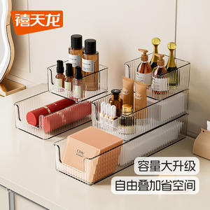 Caja de Almacenamiento de Cosméticos Transparente, Organizador de Escritorio de 2L Sin Tapa, Organizadores de Maquillaje - Product Image 5