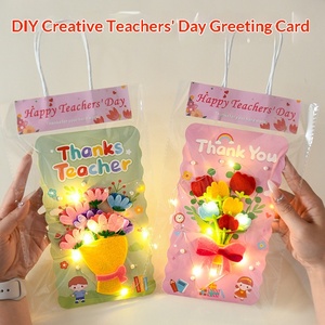 Tarjeta de Felicitación 3D de Alta Gama para el Día del Maestro, Tarjeta de Felicitación de Cartón para Niños, Flor Eterna Hecha a Mano, Regalo para Maestros de Jardín de Infancia - Product Image 2