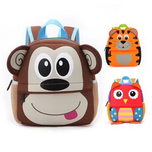Tas Sekolah Anak Bentuk Hewan, Tas Perjalanan Boneka Monyet dengan Mainan Boneka Monyet Mini