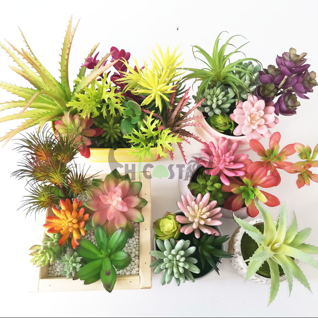 Factory Wholesale Home Decoration Christmas Artificial Succulent Artificial Plants Mini Succulents