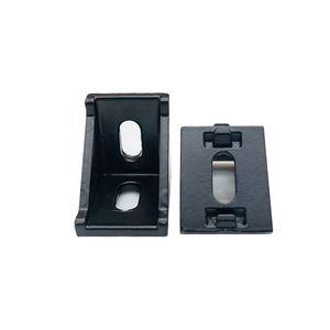 Black Aluminum Profile Corner Bracket Connector 2020 3030 4040 Industrial Aluminum Profiles Sandblasting Finish - Product Image 2