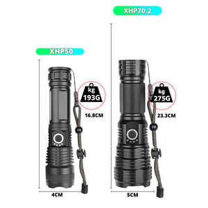 Potente Linterna LED Recargable P50, Resistente al Agua, con Pantalla, Zoom Telescópico, Aleación <span class=keywords><strong>de</strong></span> Aluminio, Linterna Táctica, Carga USB - Product Image 2