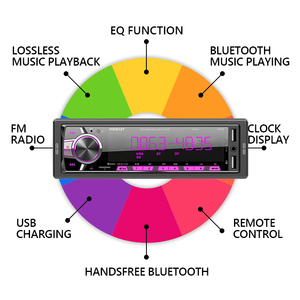 Estéreo para Auto de Un Solo DIN 7388ic, Pantalla Grande, Cargador para Auto, Compatible con AAC, Carga Rápida 12V/24V, Dos USB, BT, <span class=keywords><strong>FM</strong></span>, Aux para Reproductor MP3 - Product Image 6