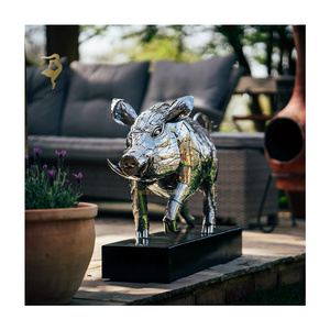 Statues de sculpture de jardin <span class=keywords><strong>kangourou</strong></span> poli miroir grandeur nature à vendre - Product Image 4