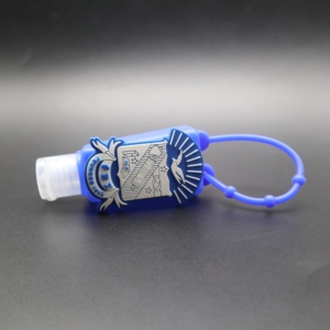 Porte-clés désinfectant pour la fraternité PHI BETA SIGMA / Porte-désinfectant pour les mains en silicone violet grec avec flacon <span class=keywords><strong>vide</strong></span> - Product Image 3