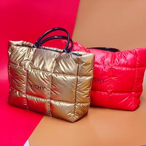 Sacs fourre-tout de luxe de grande capacité pour femmes sacs fourre-tout gonflés et imperméables à poignée en PU pour l'été vente en gros - Product Image 5