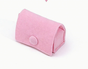 Custom Velvet Square Mini <b>Ring</b> <b>Box</b> 6x4.5x3cm Portable Button Closure Jewelry Storage for <b>Rings</b> and Earrings and Gift Store - Product Image 3