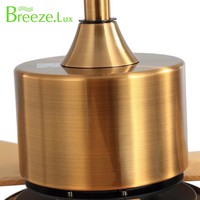 Breezelux OEM ODM 48 pulgadas 3 aspas Abs Ventilador de techo decorativo con lámpara Bldc Ventilador de techo con luz LED y control remoto