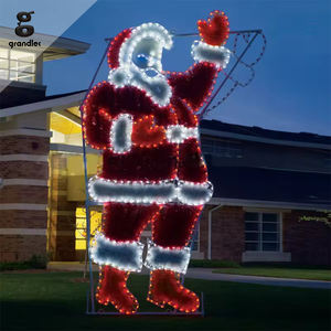 Lámpara de Paisaje 2D con Diseño de Santa Claus para Decoración Navideña de Exteriores, Luces LED con Motivos Navideños para la Calle - Product Image 1