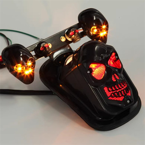 Accessoires de moto pour motos Cruiser, scooters, Big Turtle King, feux arrière rétro modifiés, clignotants en forme de crâne - Product Image 4