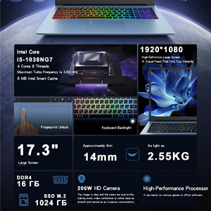 โน้ตบุ๊คธุรกิจรุ่นใหม่ ขนาด 17.3 นิ้ว แรม 16GB DDR4 ความจุ 512GB SSD หน้าจอ 360Hz ซีพียู I5 ตัวเครื่องอะลูมิเนียม ระบบระบายความร้อนแบบไร้สาย พัดลมคู่ กราฟิกการ์ดแยก ประสิทธิภาพทรงพลัง P - Product Image 3