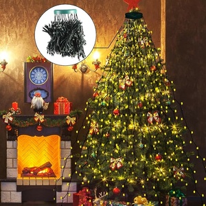 8 Mode <span class=keywords><strong>LED</strong></span> Arbre De Noël Éclairage Étanche Annulaire Blanc Chaud Arbre De Noël Lumières Guirlandes pour Fête De Mariage Jardin Décor - Product Image 1