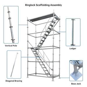 Modular mạ kẽm nhiệm vụ nặng nề điều chỉnh đa chiều vòng khóa giàn giáo hệ thống cho contructions - Product Image 2