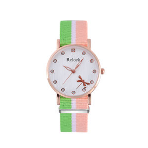 Bracelet de montre multicolore tricoté en toile élégante <span class=keywords><strong>belle</strong></span> montre à quartz pour femme bas prix accepte les montres personnalisées - Product Image 4