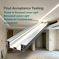 Profilé LED linéaire encastré en aluminium 6063, canal lumineux intégré fiable pour les entrepreneurs en construction