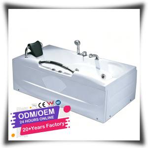 Baignoire <span class=keywords><strong>spa</strong></span> à remous double HG 1,7 m avec douche intégrée, barre d'appui de sécurité et baignoire autoportante moderne à jets - Product Image 1