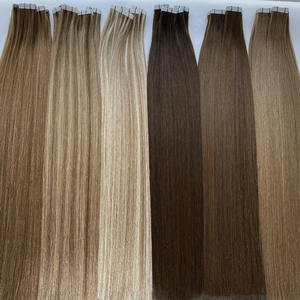 Extensions de cheveux humains lisses à bandes adhésives 100 % Remy naturelles européennes doublement tirées <span class=keywords><strong>pour</strong></span> salon, collection 2026 - Product Image 6