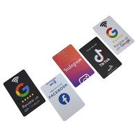 Autocollant NFC personnalisé pour menu de commentaires, plaque programmable, autocollants Google Reviews, QR Code, carte de visite pour réseaux sociaux, carte Google Review Tap