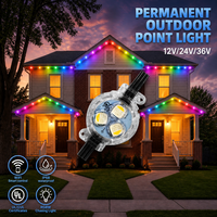 Contrôleur intelligent par application 12V 24V 36V pour lumières LED RGBW permanentes d'extérieur, étanches IP68, pour corniches et éclairages de Noël