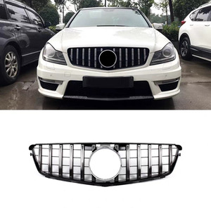 Mercedes-Benz C-Class W204 Grille Mesh GT Style Single Bar Front Bumper ABS Plastic Retrofit Upgrade Part - Product Image 2