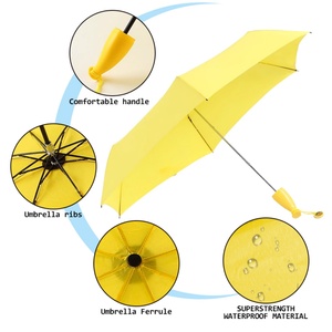 Wholesale Modern Cute Mini Pocket Fold <b>Umbrellas</b> Banana Shaped Pouch Special Case Pongee Fully-<b>Automatic</b> Business Gifts - Product Image 4