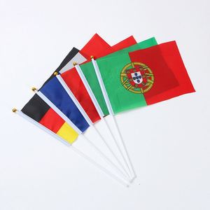 Bandera de Mano Personalizada de Poliéster con Asta, Tamaños 14*21cm o 20*28cm, Banderas de Seda con Técnicas de Impresión Digital - Product Image 4