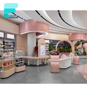 Diseño Popular de buena calidad, de alta centro comercial iluminado contra <span class=keywords><strong>Mac</strong></span> maquillaje tienda quiosco cosmética - Product Image 1