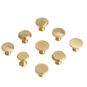 Minimalistische Moderne Luxus-Messingknöpfe Runde Schubladenknöpfe für Hochwertige Küchenschränke und Kleiderschranktüren - Product Image 2