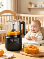 Robot culinaire Anbolife New 1.0L, hachoir portable rechargeable avec batterie 2000mAh pour légumes, viande, noix, aliments pour bébés