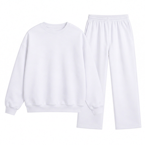 Ensemble sweat-shirt et pantalon de survêtement en coton personnalisé pour couple, unisexe, décontracté - Product Image 1