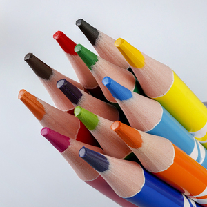 Crayons de couleur effaçables Macaron, 12 pièces, crayons de couleur de haute qualité avec gomme pour les croquis de cartes de Noël - Product Image 3