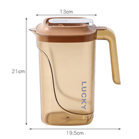 Infuseur à fruits 2,2L-Pichet à thé glacé en plastique sans BPA pour réfrigérateur, maison et cuisine